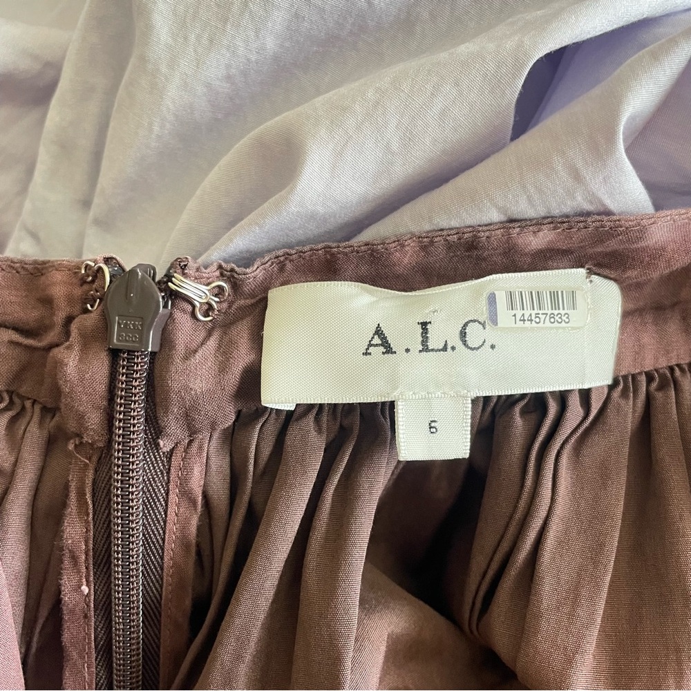A.L.C. Light Blue and Dark Brown Tie-Dye Halter Maxi Dress - Picture 5 of 9